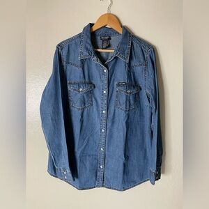 Wrangler retro western denim shirt